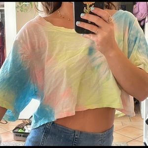 LF cropped tye dye top